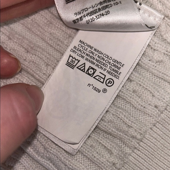 Authentic Polo by Ralph Lauren White Cable Knit Cardigan - Picture 6 of 11